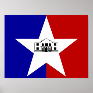 San Antonio-Flagge Poster