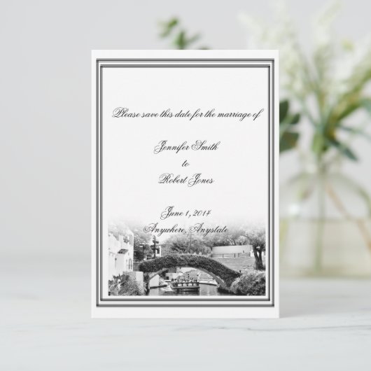 San Antonio Hochzeit in Urlaubsort Save the Date (Stehend Vorderseite)