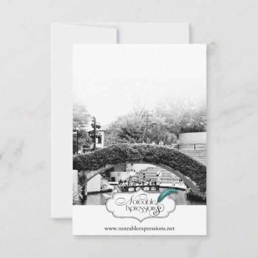 San Antonio Hochzeit in Urlaubsort Save the Date (Rückseite)