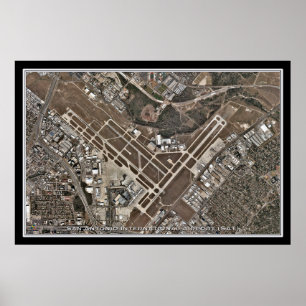 San Antonio Intl Airport Texas Satellite Karte Poster