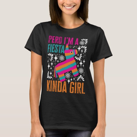 San Antonio Kinda Girl Cute Pinata for Fiesta T-Shirt (Vorderseite)