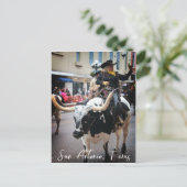 San Antonio Longhorn Postkarte (Stehend Vorderseite)