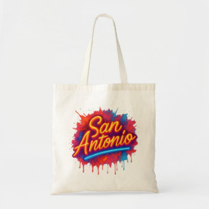 San Antonio Neon Street Art Spritzer Design Tragetasche