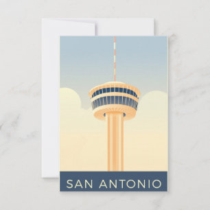 San Antonio Postcard RSVP Karte