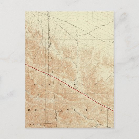 San Antonio quadranglint zeigt San Andreas Rift Postkarte (Vorderseite)