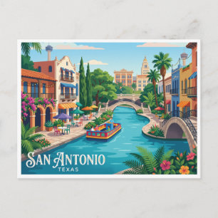 San Antonio River Walk Postkarte