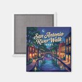 San Antonio River Walk Texas Magnet (Vorderseite/Rückseite)