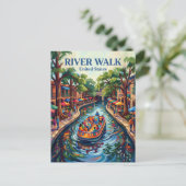 San Antonio River Walk Texas Postkarte (Stehend Vorderseite)