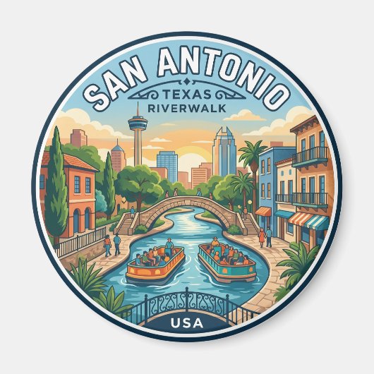 San Antonio River Walk USA Magnet (Vorne)