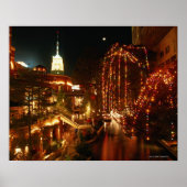San Antonio Riverwalk at Night Poster (Vorne)