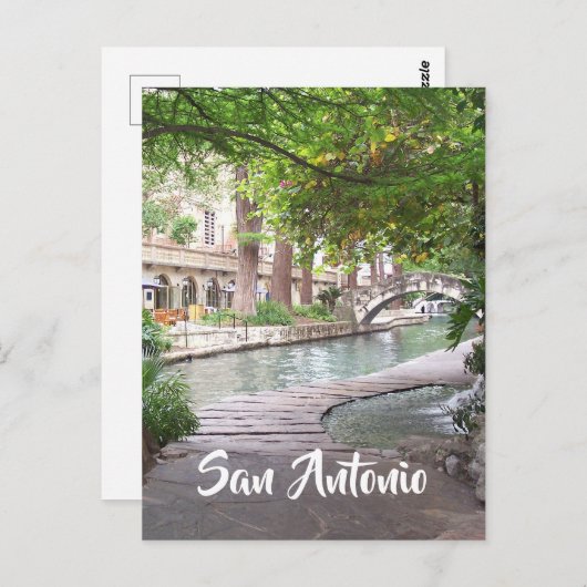 San Antonio Riverwalk Foto Postkarte (Vorne/Hinten)