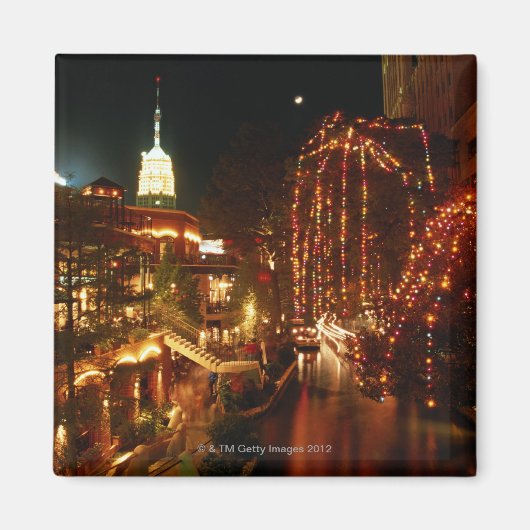 San Antonio Riverwalk: Nacht Magnet (Vorne)