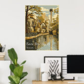 San Antonio Riverwalk Poster (Heimbüro)