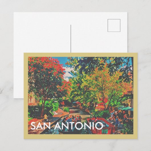 San Antonio Riverwalk Postkarte (Vorne/Hinten)