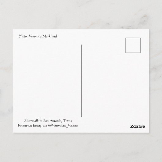 San Antonio Riverwalk Postkarte (Rückseite)