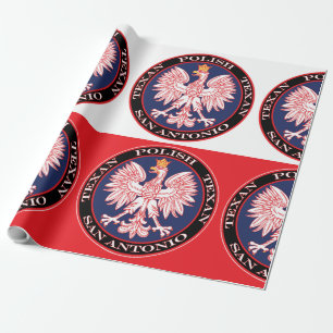 San Antonio Round Polish Texan Geschenkpapier