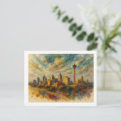 San Antonio Skyline, Postkarte (Stehend Vorderseite)