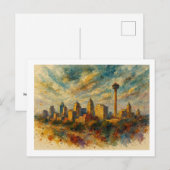 San Antonio Skyline, Postkarte (Vorne/Hinten)
