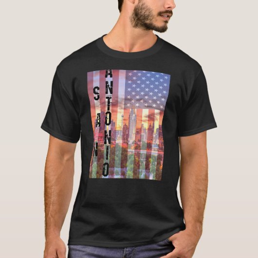 San Antonio Skyline Texas T-Shirt (Vorderseite)