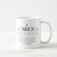 San Antonio Stylized Skyline | Benutzerdefinierter