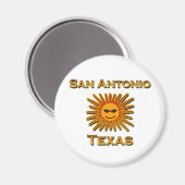 San Antonio Sun Icon Magnet (Vorderseite/Rückseite)