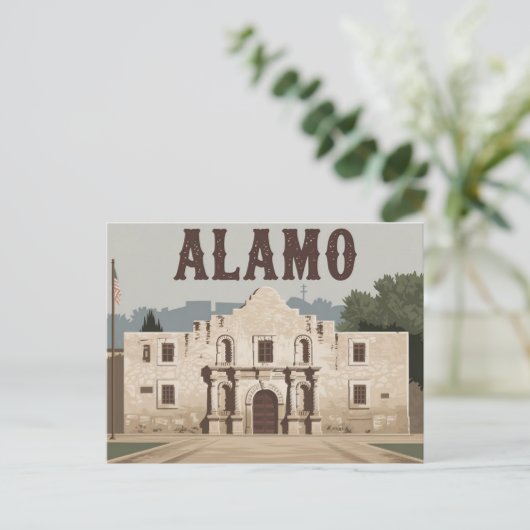 San Antonio, Texas, Alamo Postkarte (Stehend Vorderseite)