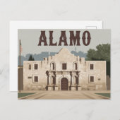 San Antonio, Texas, Alamo Postkarte (Vorne/Hinten)