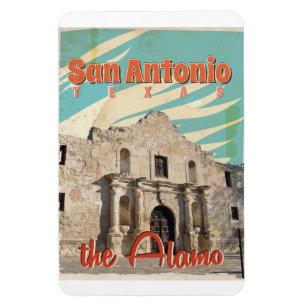 San Antonio, Texas, Alamo-Reiseposter Magnet
