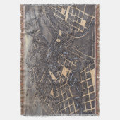 San Antonio, Texas, Antike Luftkarte, 1873 Decke (Vorderseite Vertikal)