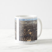 San Antonio, Texas, Antike Luftkarte, 1873 Kaffeetasse (VorderseiteRechts)