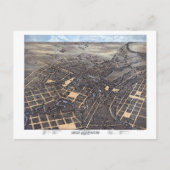 San Antonio, Texas, Antike Luftkarte, 1873 Postkarte (Vorderseite)