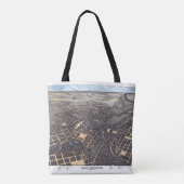 San Antonio, Texas, Antike Luftkarte, 1873 Tasche (Rückseite)