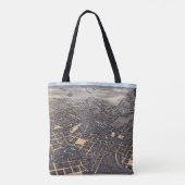 San Antonio, Texas, Antike Luftkarte, 1873 Tasche (Rückseite)