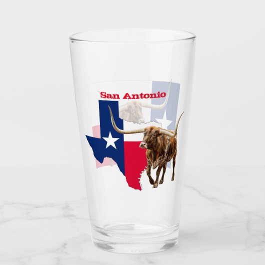 San Antonio, Texas, Bierglas Glas (Vorderseite)