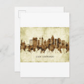 San Antonio Texas Cityscape Einladungspostkarte (Vorne/Hinten)