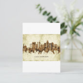 San Antonio Texas Cityscape Einladungspostkarte (Stehend Vorderseite)