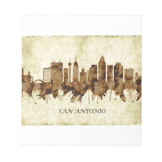 San Antonio Texas Cityscape Notizblock (Vorderseite)