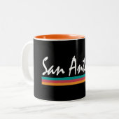 San Antonio Texas Fiesta Colors Zweifarbige Tasse (Vorderseite Links)