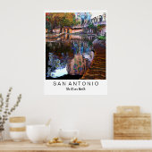 San Antonio, Texas: Fluss Walk Art Print Poster (Küche)