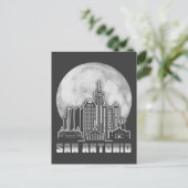 San Antonio Texas Full Moon Postkarte (Stehend Vorderseite)