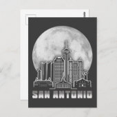 San Antonio Texas Full Moon Postkarte (Vorne/Hinten)