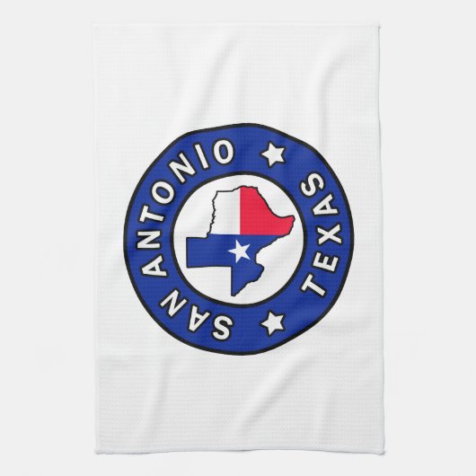 San Antonio Texas Geschirrtuch (Vertikal)