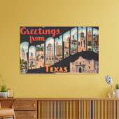 San Antonio, Texas - Große Briefmarkenszenen Leinwanddruck (Insitu (Wohnzimmer))