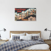 San Antonio, Texas - Große Briefmarkenszenen Leinwanddruck (Insitu (Schlafzimmer))