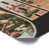 San Antonio, Texas - Große Briefmarkenszenen Poster (Ecke)