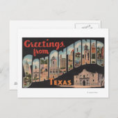 San Antonio, Texas - Große Briefmarkenszenen Postkarte (Vorne/Hinten)