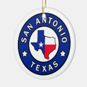 San Antonio Texas Keramik Ornament (Links)