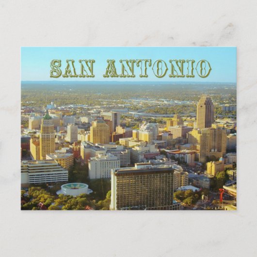 San Antonio, Texas - Luftaufnahme Postkarte (Vorderseite)