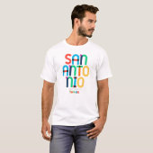 San Antonio Texas Mitte des Jahrhunderts, Pop Art, T-Shirt (Vorne ganz)
