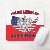 San Antonio Texas polnischer Amerikaner Mousepad (Mit Mouse)